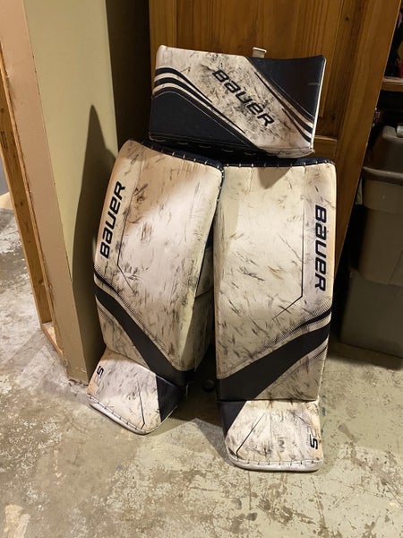 Blue Used 34" Bauer Supreme 2S Pro Goalie Leg Pads