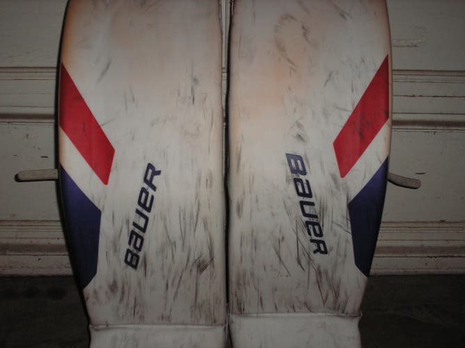 Goalie Leg Pads Used Senior 35" Bauer Ultrasonic Pro Stock