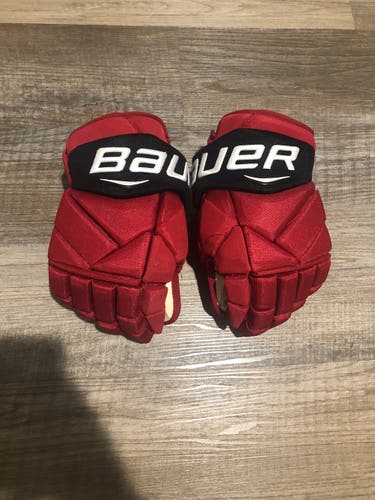 Red Senior Bauer 14" Pro Stock Vapor 1X Pro Gloves