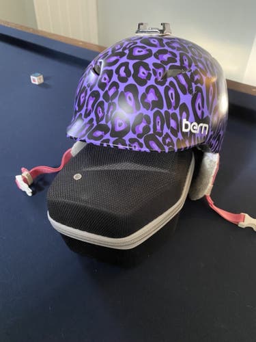 Purple Cheetah Helmet Used Small Bern