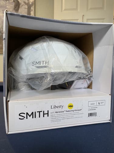 White Helmet Women's New Large Smith LIBERTY MIPS