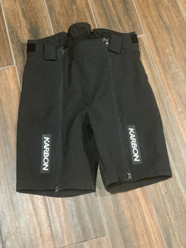 Black Ski Full-zip Race Shorts Unisex Used Small Karbon