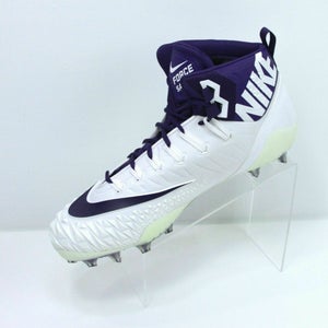 New Nike Force Savage Pro Football Cleats TD Promo White Purple - Size 18