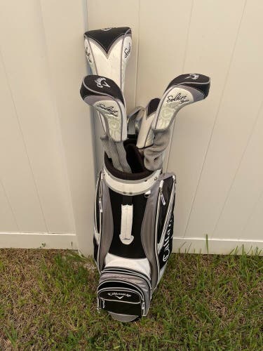 Callaway Solaire Gems Full Set (D,5W,7W,5H,6H,7-PWSW)& Ladies Flex With Cart Bag
