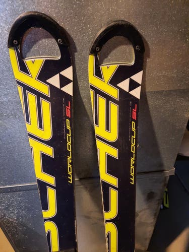 Skis Used Fischer Racing RC4 World Cup SL With Bindings