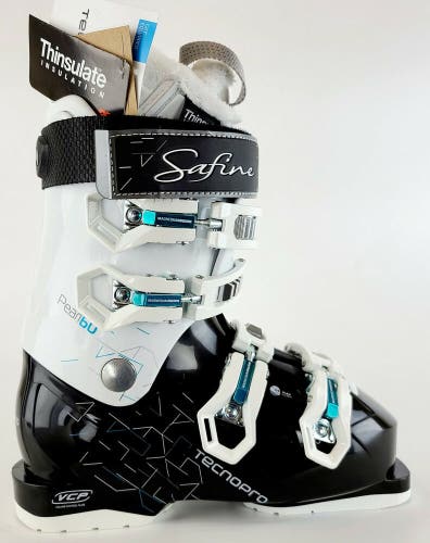 $250 Tecnopro Safine Pearl 60 Ski Boots Size Mondo 22.5 USA Kids 3.5 Womens 4.5