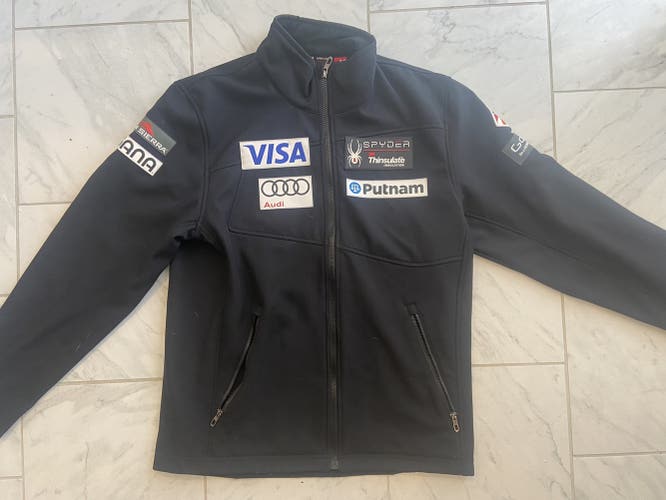 US Ski Team Spyder Jacket Black Training Layer