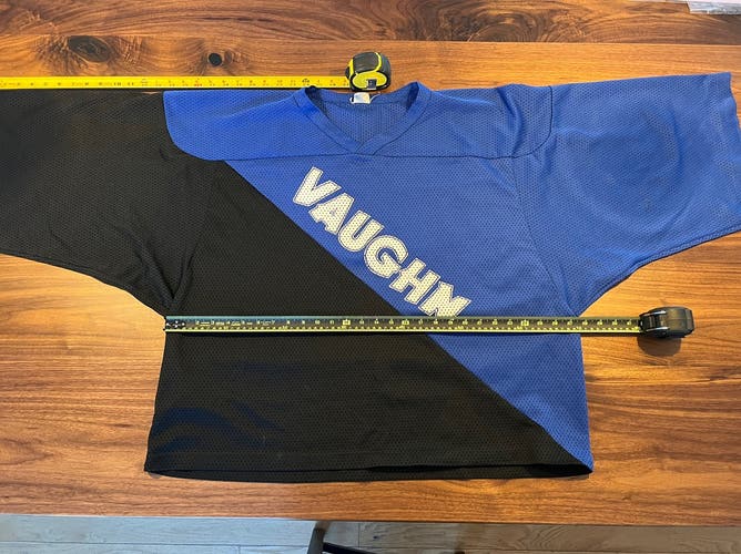Vaughn Goalie Cut Jersey, Blue and Black
