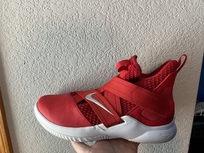 Red Men's Size 13 (Women's 14) Nike Lebron Soldier XII TB promo Shoes