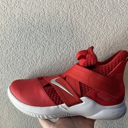 Red Men's Size 13 (Women's 14) Nike Lebron Soldier XII TB promo Shoes