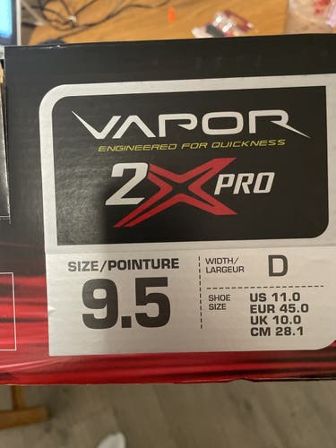 Senior Bauer Regular Width Size 9.5 Vapor 2X Pro Hockey Skates