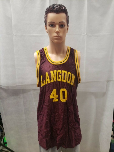 Vintage Langdon Basketball Jersey Marlow Sports XL