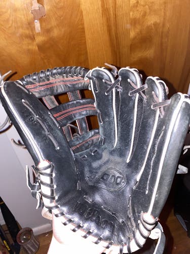 Black New Outfield 12.75" A2000 Baseball Glove