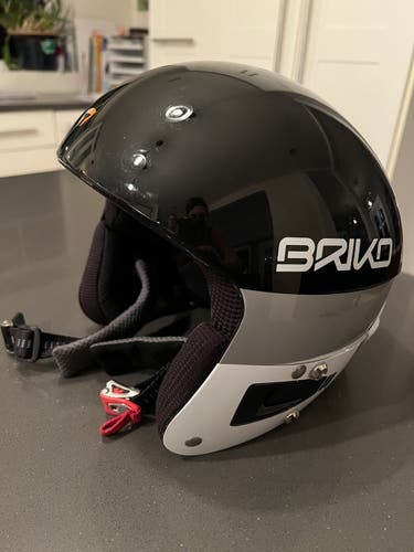 White Unisex Medium Briko Vulcano FIS Helmet FIS Legal