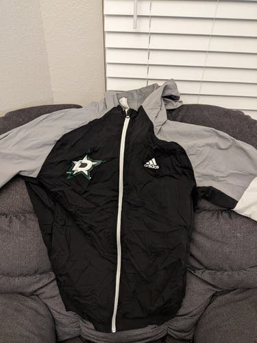 Dallas Stars Adidas Zip-up Windbreaker Jacket w/ Hood