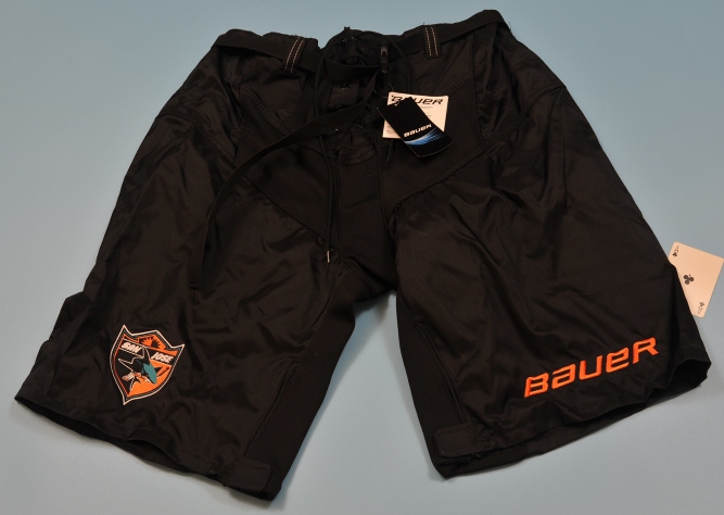 New NHL San Jose Sharks Black Bauer Pro Stock Hockey Pants XL + 2”