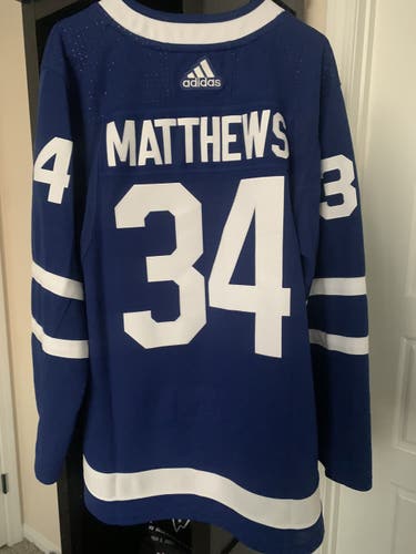 Toronto Maple Leafs #34 Auston Matthews Authentic Adidas Jersey (44)