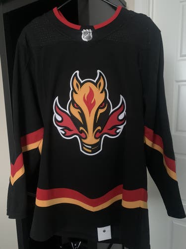 Calgary Flames Authentic Reverse Retro Blasty Adidas Jersey (44)