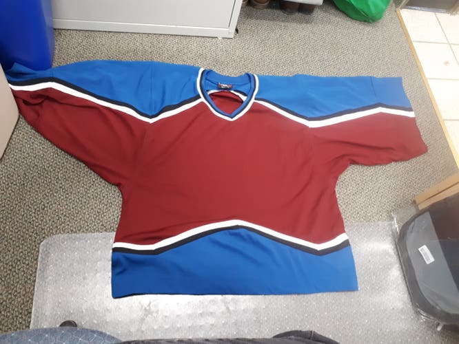 Colorado Avalanche BLANK GOALIE CUT Jersey Men's New 4XL Size 60 Jersey
