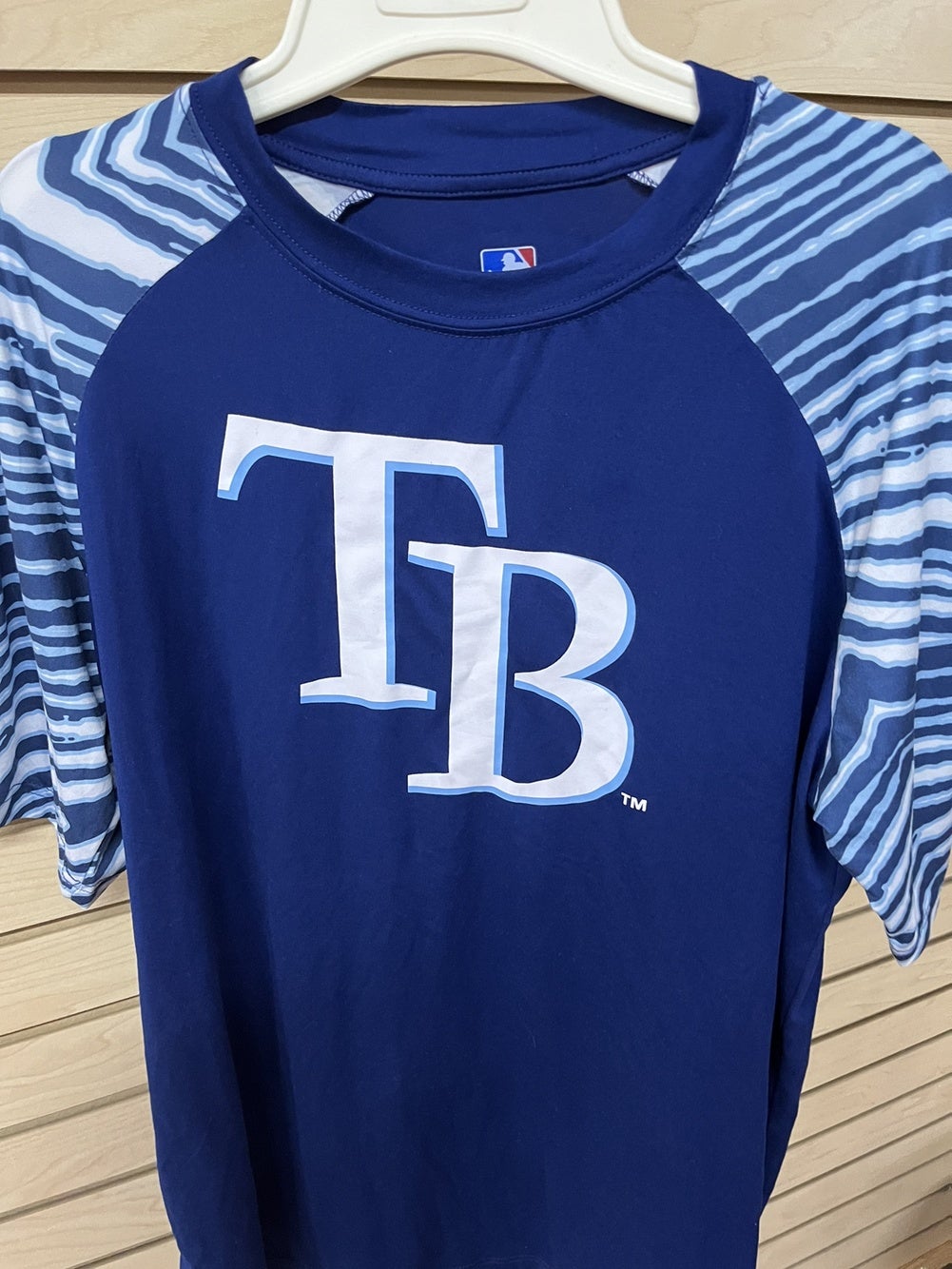 Tampa Bay Rays MLB Raglan Short Sleeve Tee Shirt By Nike Team Sports