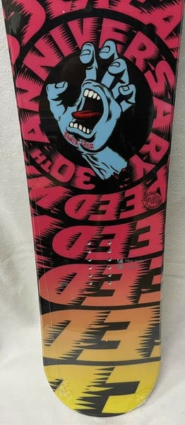 14 SANTA CRUZ SCREAMING HAND TRUE TWIN CAMBER SNOWBOARD
