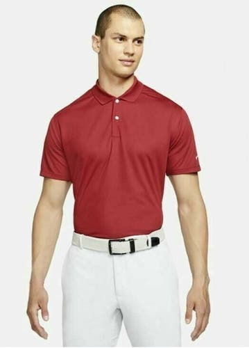 Nike Men's Dry Victory Solid Polo Golf Shirt Crimson Red X-Large XL New #83928