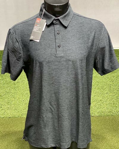 Under Armour Playoff Heather Men's Golf Polo Shirt UM0571 Black Choose Size New