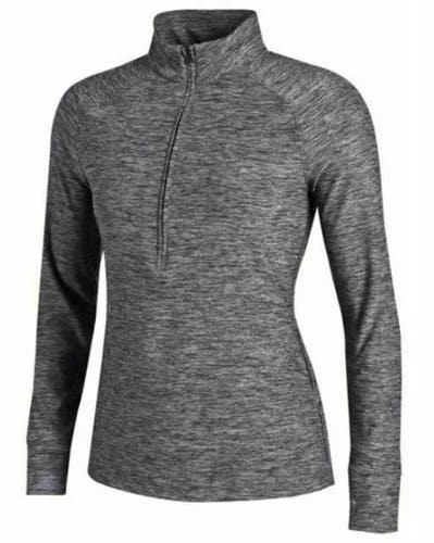Under Armour Women's Zinger Heather Zip Second Layer Pullover Grey Small S 69646