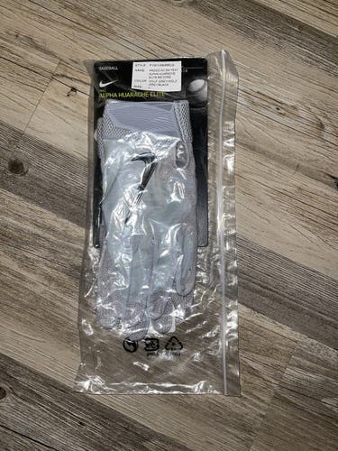 Gray New Large Nike Huarache Elite Batting Gloves