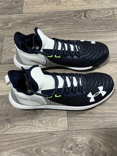 Blue Men's Metal Under Armour Harper 4 Low