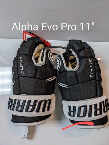 Black Gloves New Junior Warrior Alpha EvoPro 11"