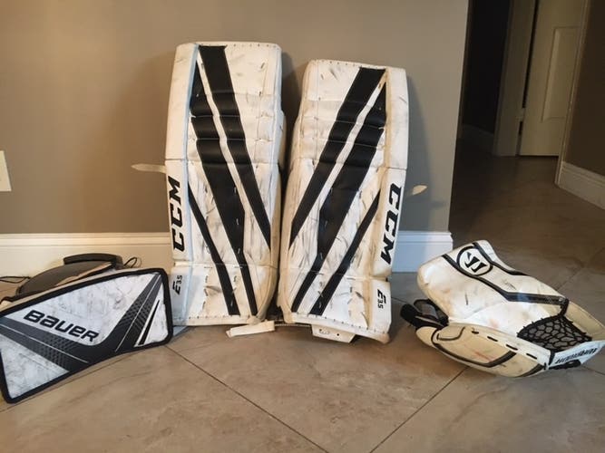 Black Goalie Full Set Used Senior 32" Regular CCM Extreme Flex E3.5