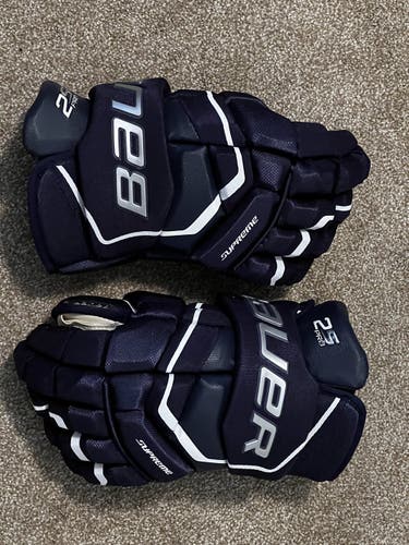 Blue Senior Bauer 15"  Supreme 2S Pro Gloves