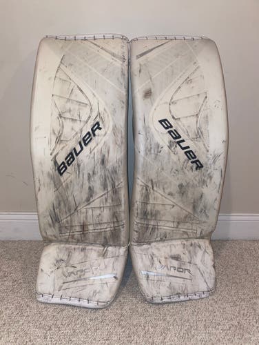 White Senior  Bauer  Vapor 1X Goalie Leg Pads