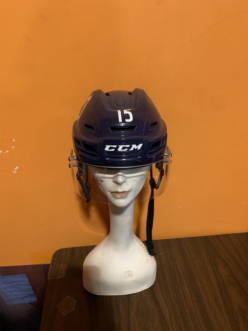 Game Used Alternate CCM Tacks 710 Pro Stock Helmet Colorado Avalanche Dries Size S