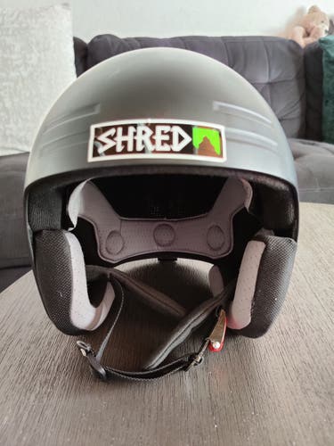Black Helmet Used Medium/Large Shred Basher FIS Legal