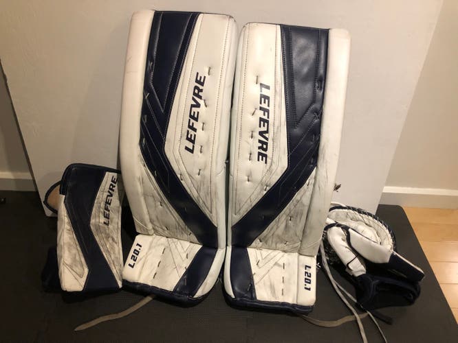 Blue Used 34" +2 Lefebvre L20.1 - CustomPro Goalie Full Set Pro Stock