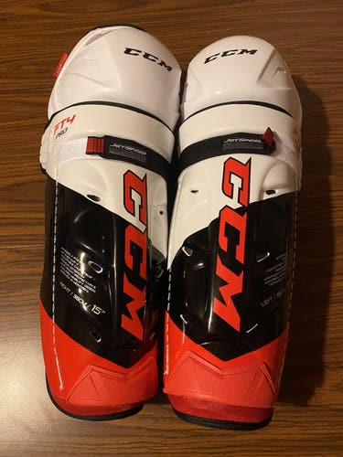 CCM Hockey JetSpeed FT4 Senior Adult 15” Shin Pads New