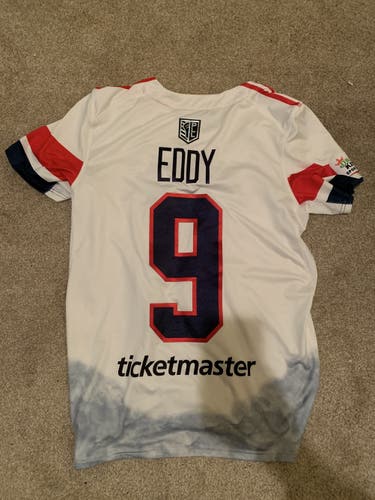 GAME WORN REECE EDDY PLL CANNONS JERSEY