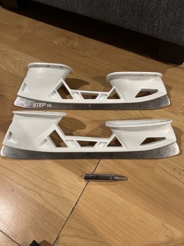 New True 2-Piece Goalie Skate Holders and Step Steel