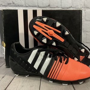 NEW Adidas Nitrocharge 1.0 FG J Youth Soccer Low Cut Cleats Size 4 Black Orange