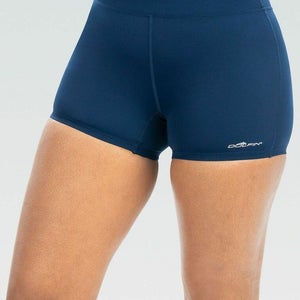 Dolfin Women's AQUASHAPE Solid Fitted Shorts Large Navy Swimming Bottom