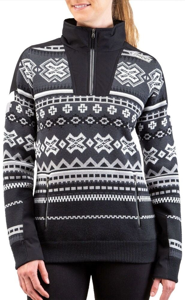 Spyder Women’s Legacy Gore-Tex Infinium Pullover Ladies Half Zip Heritage Winter Sweater 