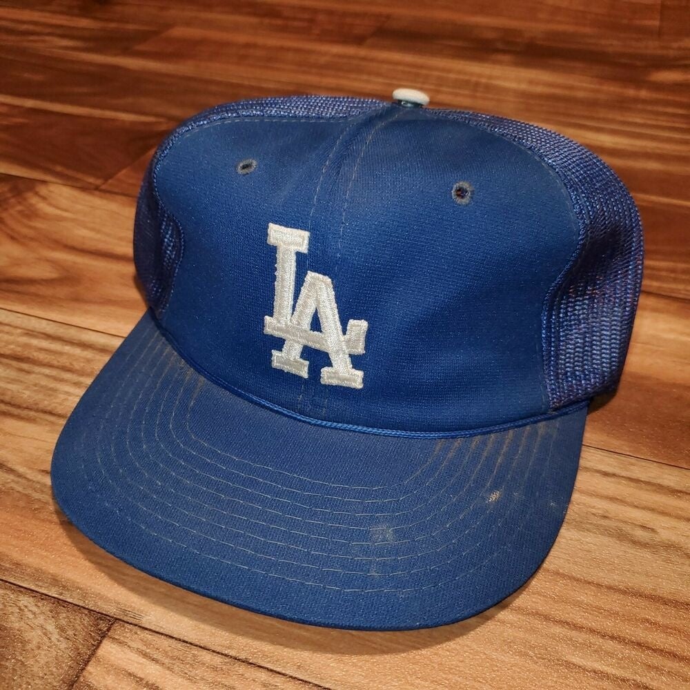 Vintage LA Dodgers Baseball Hat Size A Just Large Blu… - Gem