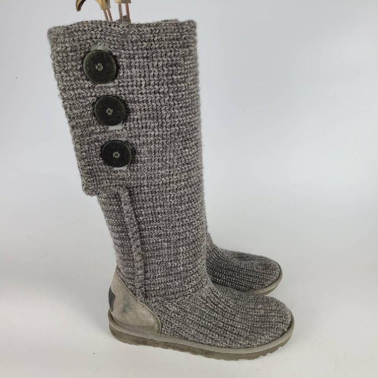 ugg gray knit boots