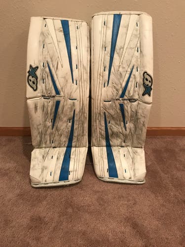 White Senior 34" Brian's  SubZero Pro 2 Goalie Leg Pads