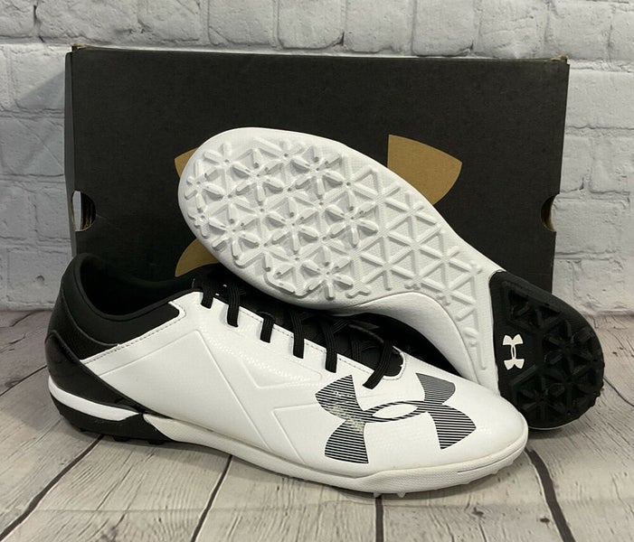 Under Armour TF Low Cut Spiked Shoes Size 8.5 White Black | SidelineSwap