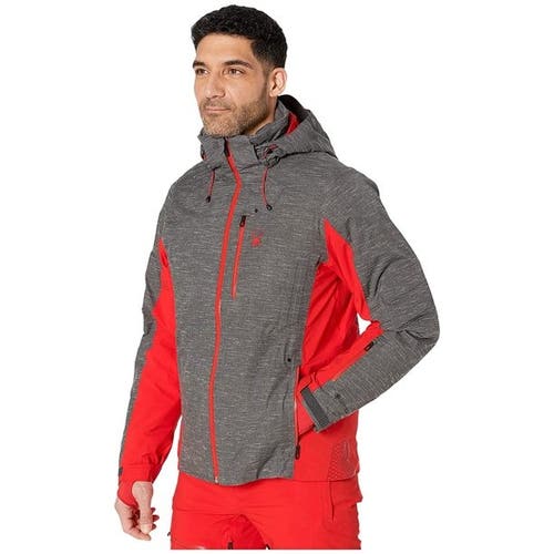 Spyder Mens Orbiter LE GTX Ski Jacket XXL Ebony Gray/Volcano
