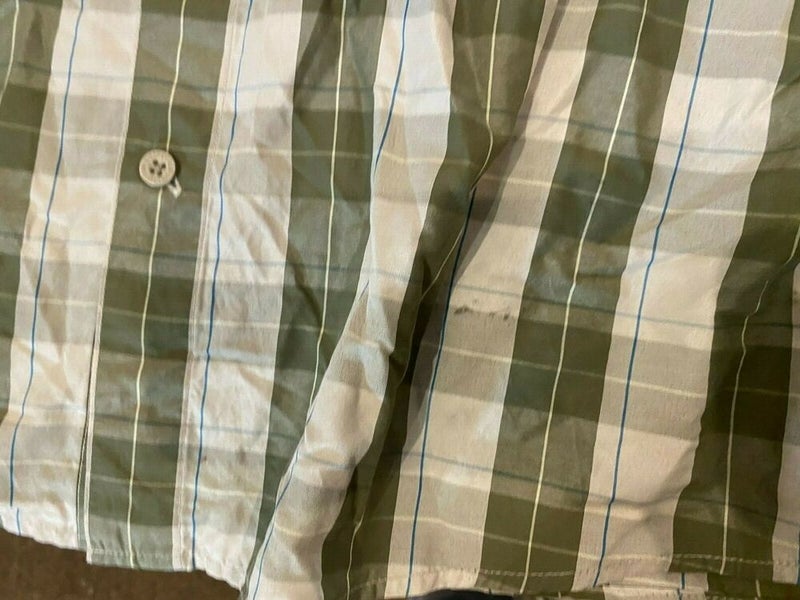 (2) Patagonia Plaid Button Front Shirts Men's Medium Organic Cotton & Worn Wear