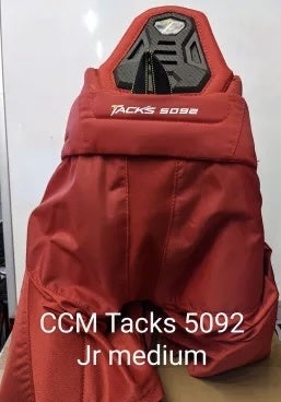 Red Junior New Medium CCM Tacks 5092 Hockey Pants